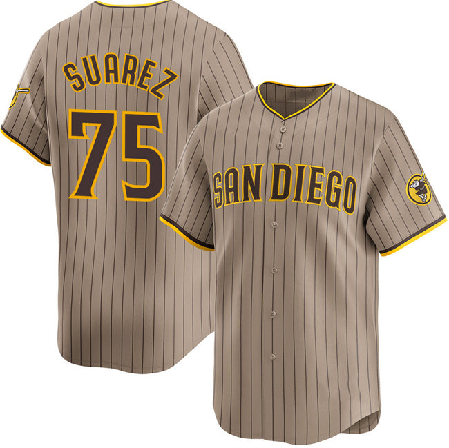 San Diego Padres #75 Robert Suarez Tan Fotopoulosg 2024 Alternate Limited Stitched Jersey