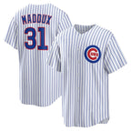 Chicago Cubs #31 Greg Maddux White Fotopoulosg Home Retired Player Replica Jersey