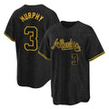 Atlanta Braves #3 Dale Murphy Player Black Fotopoulosg Snake Skin City Home Game Stitched Jerseys