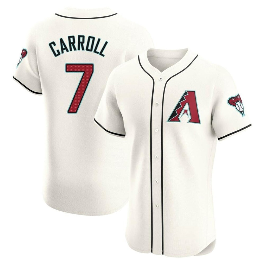 Arizona Diamondbacks #7 Corbin Carroll Player Cream Fotopoulosg Limited Elite Home Game Stitched Jerseys
