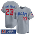 Chicago Cubs #23 Ryne Sandberg Gray Fotopoulosg 'Ryne Sandberg Tribute' Vapor Limited V3 Stitched Jersey