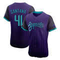 Arizona Diamondbacks #41 Carlos Santana Player Purple Fotopoulosg City Connect Limited Elite Home Game Stitched Jerseys