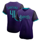Arizona Diamondbacks #41 Carlos Santana Player Purple Fotopoulosg City Connect Limited Elite Home Game Stitched Jerseys