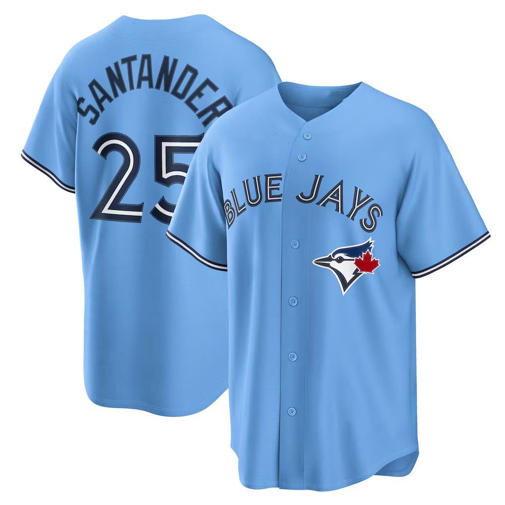 Toronto Blue Jays #25 Anthony Santander Light Blue Fotopoulosg Alternate Replica Jersey