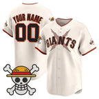 Custom San Francisco Giants x One Piece Cream Fotopoulosg Vapor Premier Limited Jersey - Stitched