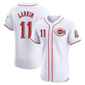 Cincinnati Reds #11 Barry Larkin Player White Fotopoulosg Limited Elite Home Stitched Jerseys