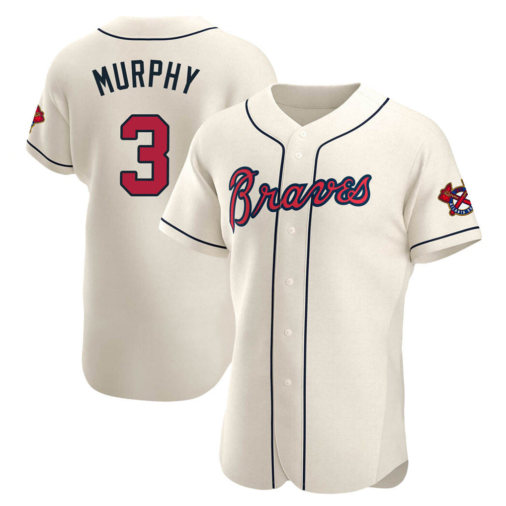 Atlanta Braves #3 Dale Murphy Player Cream Fotopoulosg Limited Elite Home Game Stitched Jerseys