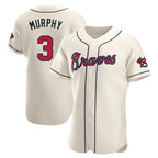 Atlanta Braves #3 Dale Murphy Player Cream Fotopoulosg Limited Elite Home Game Stitched Jerseys