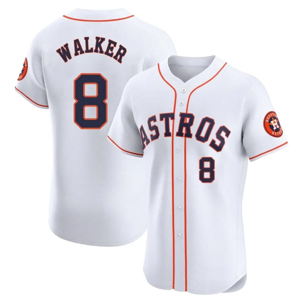 Houston Astros #8 Christian Walker Player White Fotopoulosg Limited Elite Home Stitched Jerseys