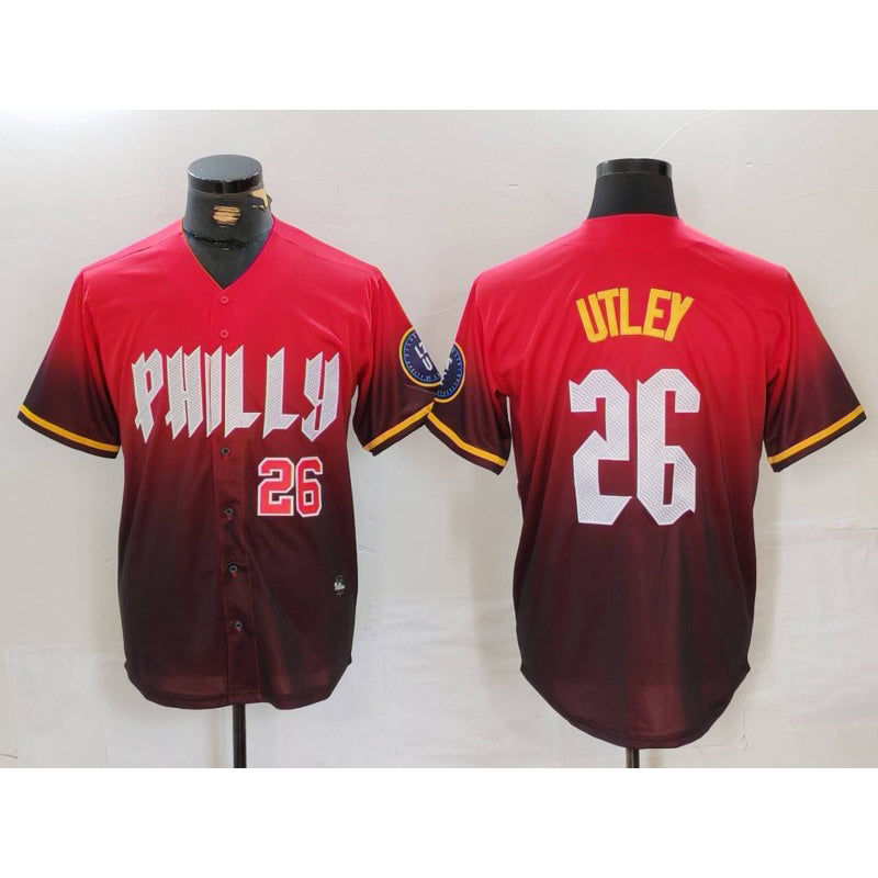 Philadelphia Phillies #26 Chase Utley Red Fotopoulosg 2024 City Connect Limited Stitched Jerseys
