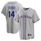 Colorado Rockies #14 Ezequiel Tovar Player Gray Fotopoulosg Game Home Stitched Jerseys