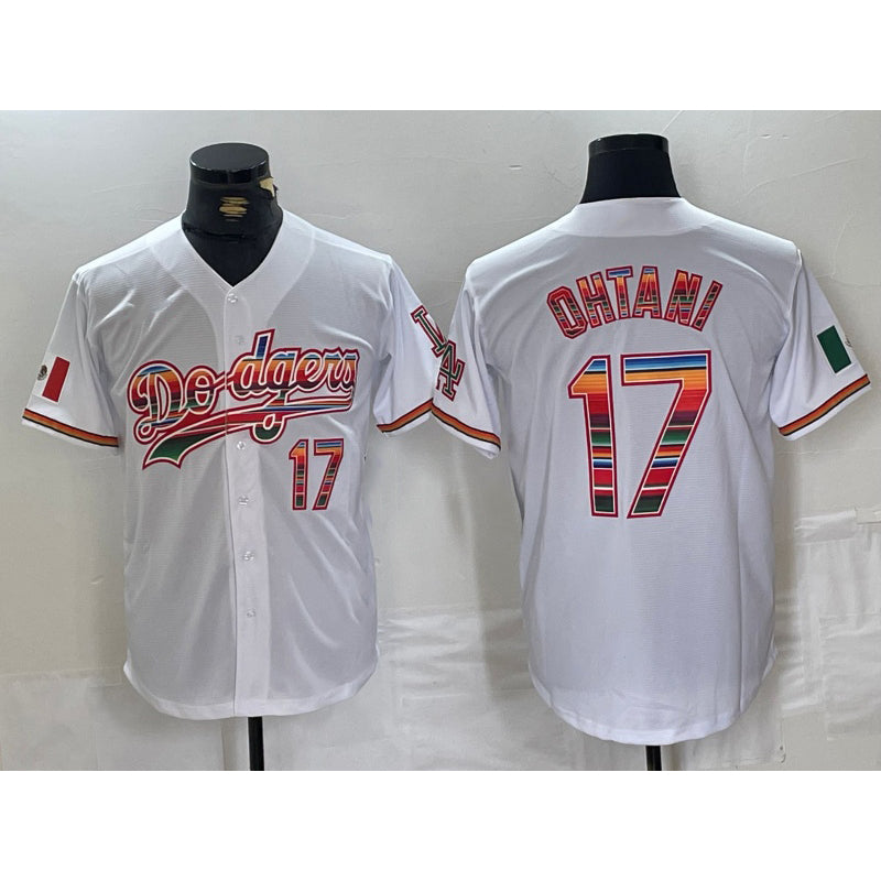Los Angeles Dodgers #17 Shohei Ohtani White Fotopoulosg Mexico Cool Base Stitched Jersey