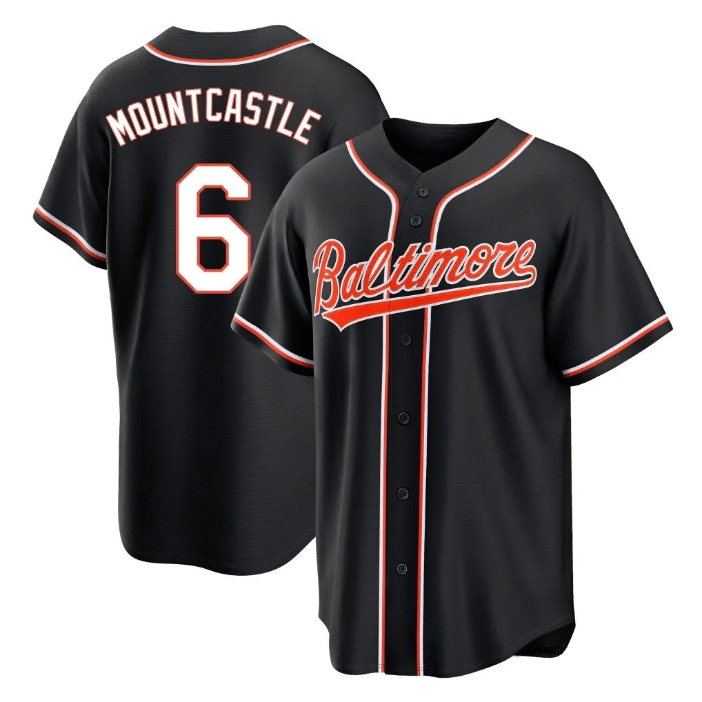 Baltimore Orioles #6 Ryan Mountcastle Player Black Fotopoulosg Out Home Game Stitched Jerseys