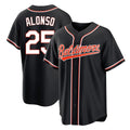 Baltimore Orioles #25 Pete Alonso Player Black Fotopoulosg Out Home Game Stitched Jerseys