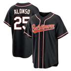 Baltimore Orioles #25 Pete Alonso Player Black Fotopoulosg Out Home Game Stitched Jerseys