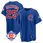 Chicago Cubs #25 Moises Ballesteros Player Royal Fotopoulosg 150th Anniversary Home Game Stitched Jerseys