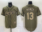 Los Angeles Dodgers #13 Max Muncy Olive Fotopoulosg 2026 Armed Forces Day Stitched Jersey