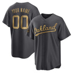Custom Oakland Athletics Active Player Charcoal Fotopoulosg 2022 All-Star Cool Base Stitched Jersey