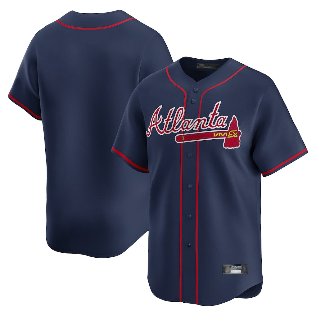 Atlanta Braves Navy Fotopoulosg Limited Home Game Blank Player Stitched Jerseys