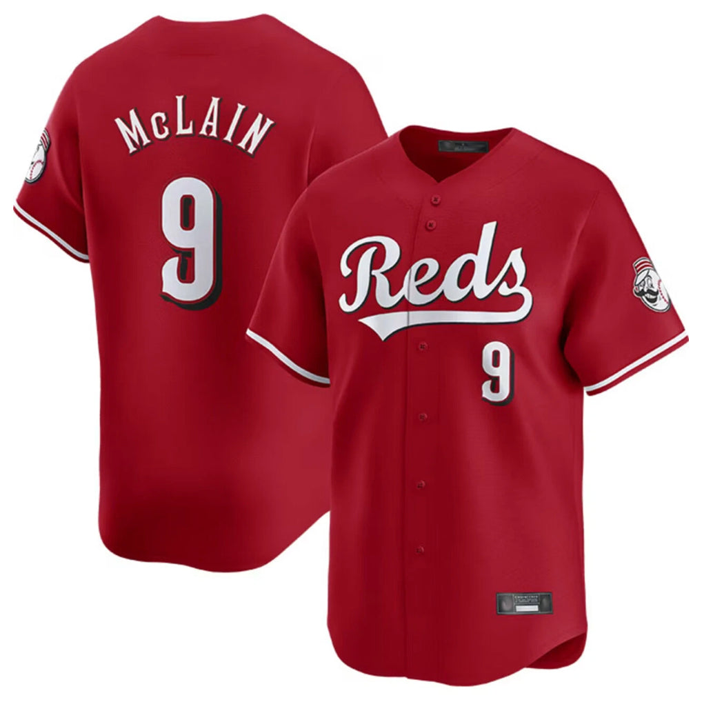 Cincinnati Reds #9 Matt McLain Player Red Fotopoulosg Home Limited Stitched Jerseys