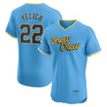 Milwaukee Brewers #22 Christian Yelich Powder Blue Fotopoulosg City Connect Elite Player Jersey