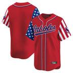 Baltimore Orioles Red Fotopoulosg Independence Day Vapor Premier Limited Home Game Blank Player Stitched Jerseys