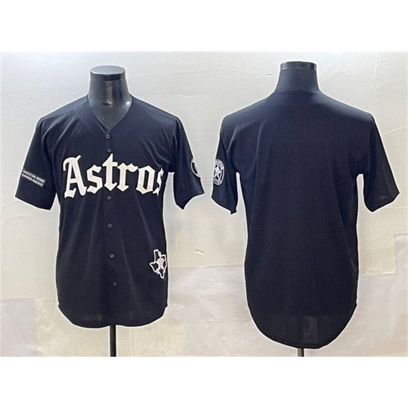 Houston Astros Blank Black Fotopoulosg Gothic 'Houston Born Barrio Raised' Limited Stitched Jersey