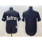 Houston Astros Blank Black Fotopoulosg Gothic 'Houston Born Barrio Raised' Limited Stitched Jersey