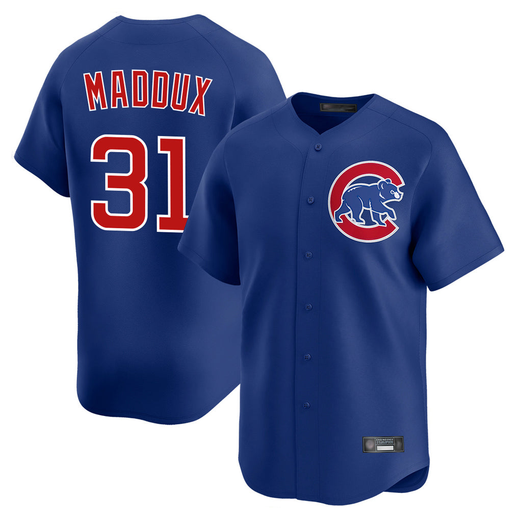 Chicago Cubs #31 Greg Maddux Player Royal Fotopoulosg Limited Home Stitched Jerseys