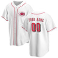 Custom Cincinnati Reds White Fotopoulosg Home Replica Jersey