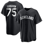 Cleveland Guardians #75 Connor Brogdon Player Black Fotopoulosg Home Game Stitched Jerseys