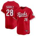 Cincinnati Reds #28 Eugenio Su¨¢rez Player Red Fotopoulosg Home Limited Stitched Jerseys