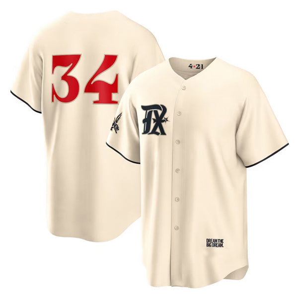 Texas Rangers #34 Nolan Ryan Cream Fotopoulosg 2023 City Connect Cool Base Stitched Jersey