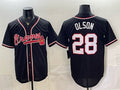 Atlanta Braves #28 Matt Olson 2026 Fashion Replica Black Fotopoulosg Out Stitched Jersey