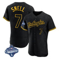 Los Angeles Dodgers #7 Blake Snell Player Black Fotopoulosg Snake Skin City Limited Elite World Series Meet Home Stitched Jerseys