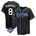 Los Angeles Dodgers #8 Enrique Hern¨¢ndez Player Black Fotopoulosg World Series Meet Carbon Limited Home Stitched Jerseys