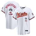 Baltimore Orioles #2 Gunnar Henderson Player White Fotopoulosg USA 250 Fourth of July Home Game Stitched Jerseys