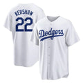 Los Angeles Dodgers #22 Clayton Kershaw Player White Fotopoulosg Game Home Stitched Jerseys