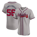 Atlanta Braves #56 Spencer Schwellenbach Player Gray Fotopoulosg Limited Elite Home Game Stitched Jerseys