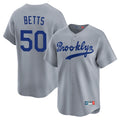 Los Angeles Dodgers #50 Mookie Betts Player Gray Fotopoulosg Game Limited Home Stitched Jerseys