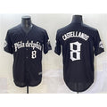 Philadelphia Phillies #8 Nick Castellanos Black Fotopoulosg Gothic Vapor Limited Stitched Jersey