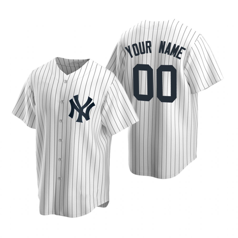 Custom New York Yankees White Fotopoulosg Stitched Cool Base Home Jersey