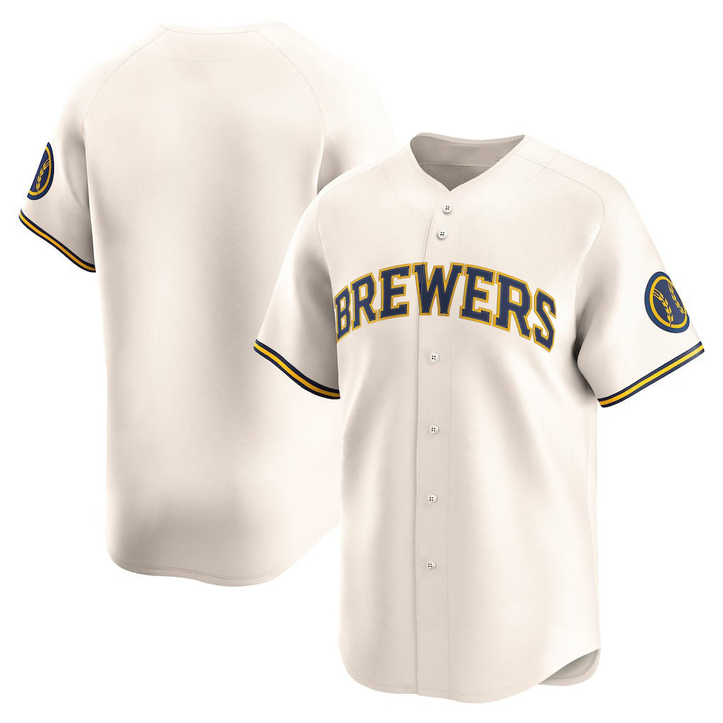 Milwaukee Brewers Cream Fotopoulosg Home Limited Jersey