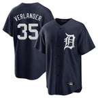 Detroit Tigers #35 Justin Verlander Player Navy Fotopoulosg Game Home Stitched Jerseys