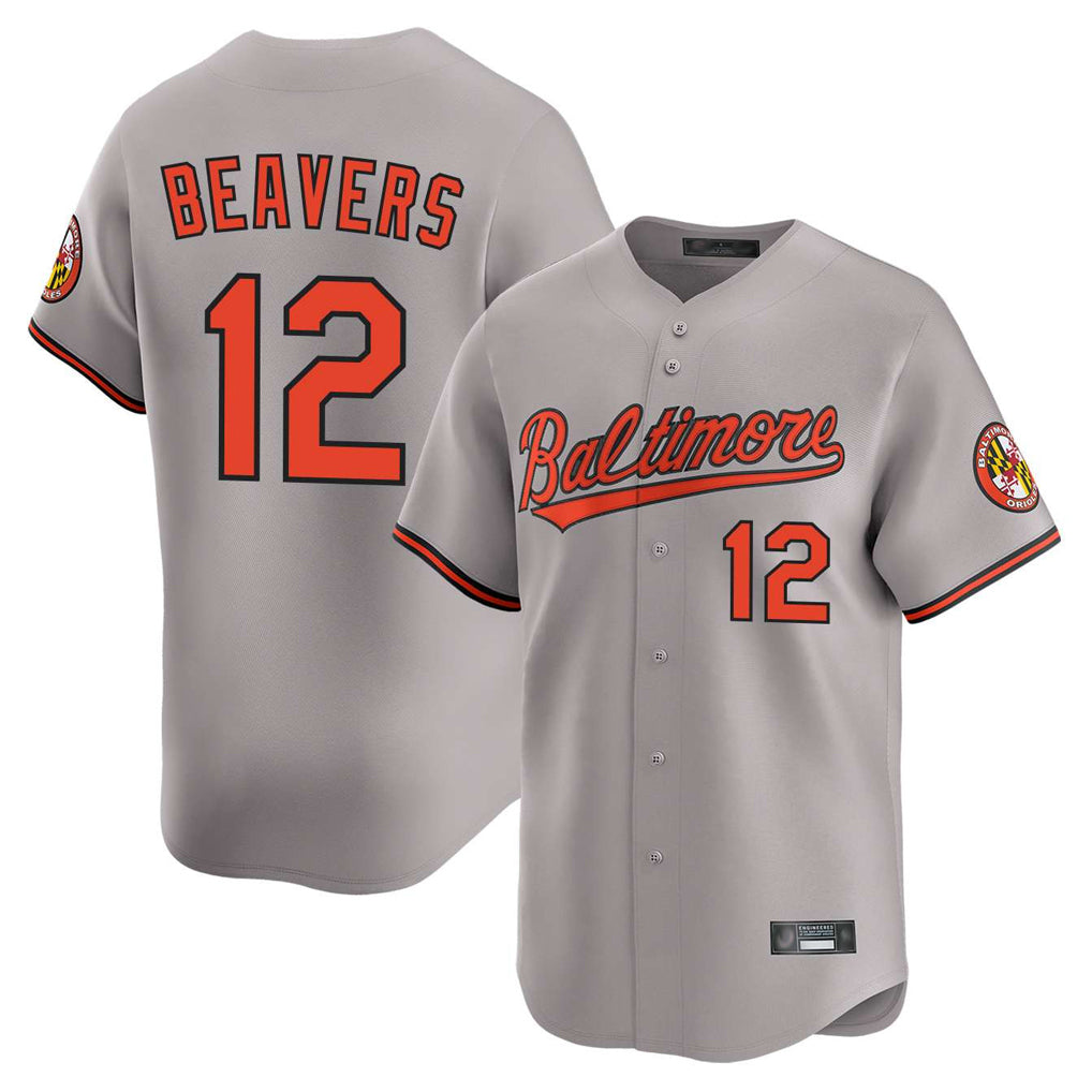 Baltimore Orioles #12 Dylan Beavers Player Gray Fotopoulosg Limited Home Game Stitched Jerseys