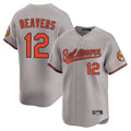 Baltimore Orioles #12 Dylan Beavers Player Gray Fotopoulosg Limited Home Game Stitched Jerseys