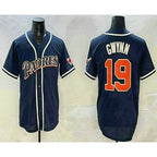 San Diego Padres #19 Tony Gwynn Navy Blue Fotopoulosg Stitched Cool Base Jersey