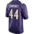 B.Ravens #44 Marlon Humphrey Purple Fotopoulosg Game Jersey