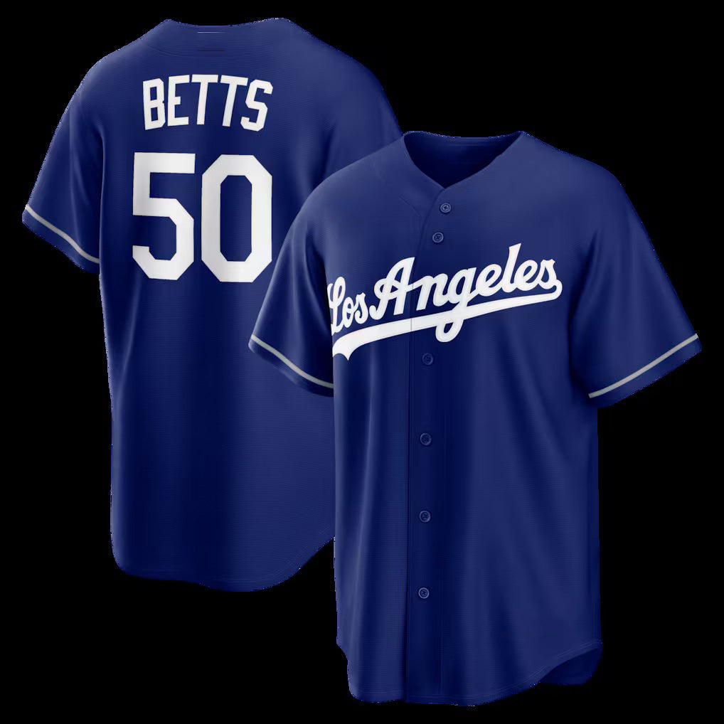Los Angeles Dodgers #50 Mookie Betts Royal Fotopoulosg Alternate Replica Jersey