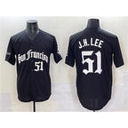 San Francisco Giants #51 Jung Hoo Lee Black Fotopoulosg 'Gothic Fog Edition' Vapor Premier Limited Stitched Jersey